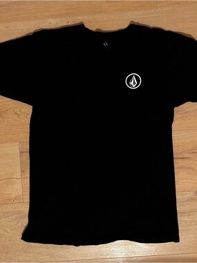 Volcom Black Short-Sleeve Tee with White Chest Logo